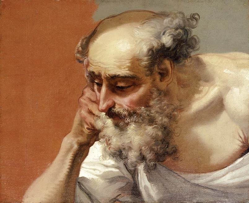 Studio di uomo barbuto